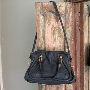 Chloe Paraty medium leather bag grey